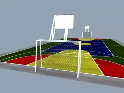 CANCHA POLIFUNCIONAL 3D model