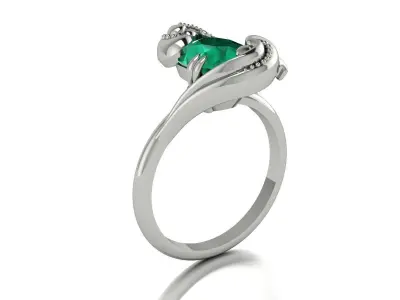 Jewelry Ring Gold 3D print model 7