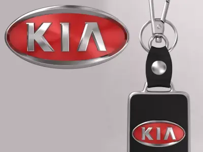Kia car logo keychain 3d model  3D model