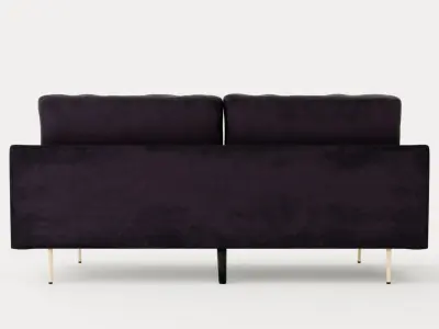Bloom Velvet Sofa 3 Seater Low-poly 3D model