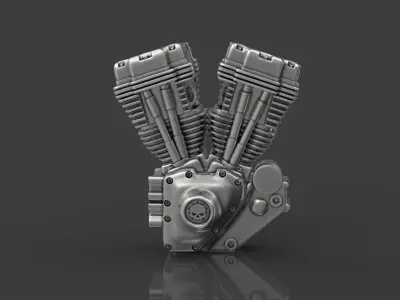 Harley motorcycle engine 3d model for 3d printing 3D print model 3D print model