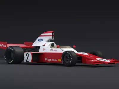 Generic F1 1970 race car 3D model