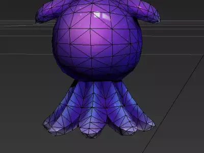 octopusling Low-poly 3D model