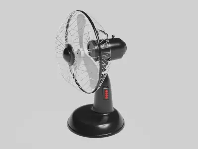 Vintage Fan Low-poly 3D model