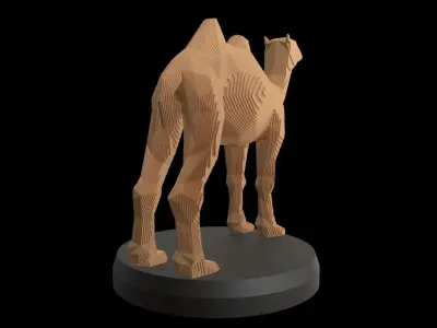 Parametric Camel Low-poly 3D model