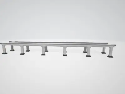 Long Simple Bridge 3D model