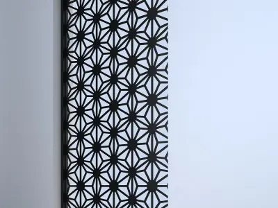 3d screen decorative metal Low-poly 3D model