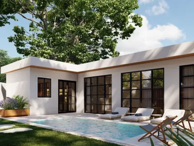  3D Exterior Scene 3D model design garden and landscape 3D model