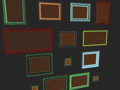 14 Paintings Collection 3D model