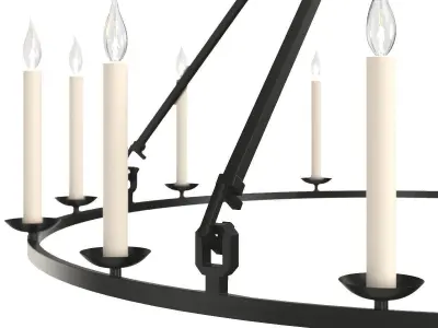 19th C English Openwork Round Chandelier 50 inch 3D model
