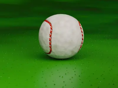 Baseball 3d Model Low-poly 3D model