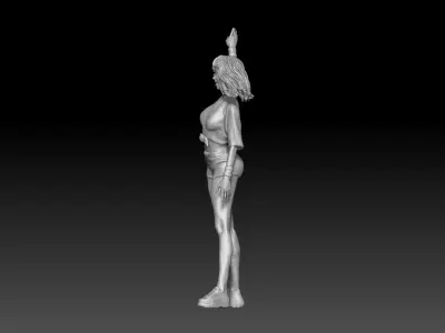 korean baseball cheerleader girl 6 3D print model