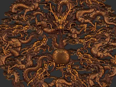 dragons leaf 3D print model