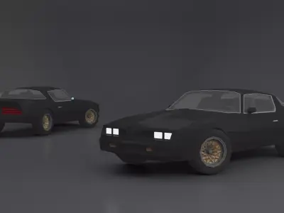 LOW POLY -MUSCLE CAR 2 Low-poly 3D model