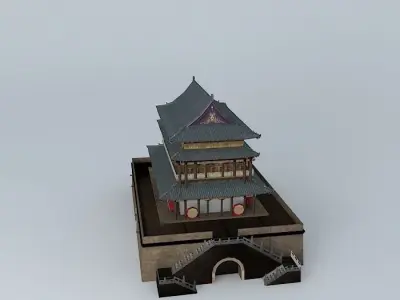 Drum Building, Xi'an, China Free 3D model