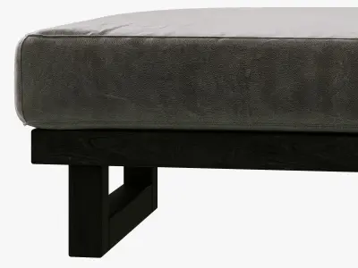 Restoration Hardware Durrell Leather Ottoman 3D model