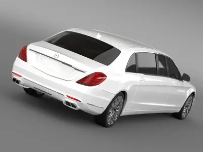 Mercedes Benz S Klasse Pullman Limousine 2016 3D model