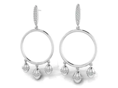 Tazzarine Diamond Earring Model 3 3D print model