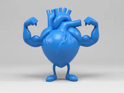 Strong heart 3D print model
