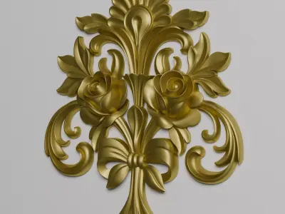 furniture 3d model cnc decor flower rose 3D model