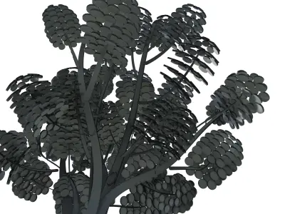 Cartoon tree S1Bv3 3D model