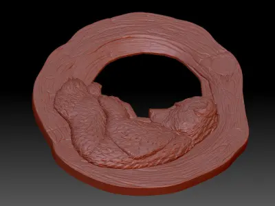 Little bear cub 3D print model