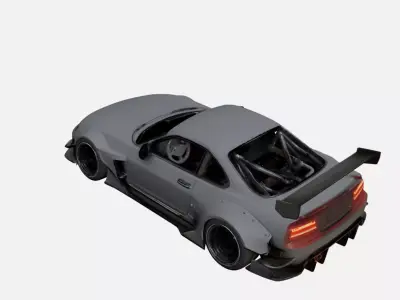 Lightweight Performance Sports Car Minimal Urban Design 07 3D model