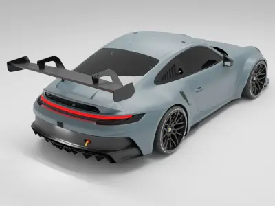 Porsche 911 GT3 RS Low-poly 3D model from CGTrader