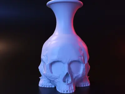 Skull Vase 3D print model