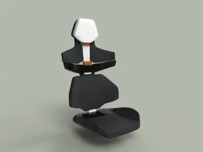 Car seat concept model - Concept Polygon 3D model