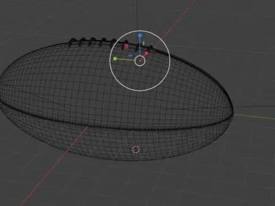 NFL football 3D 3D model