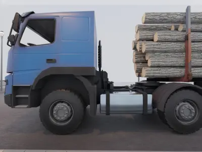 volvo truck Low-poly 3D model