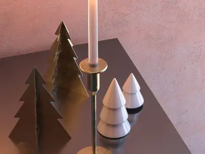 HM - Porcelain and Metal Christmas Decoration - Gaga 3D model