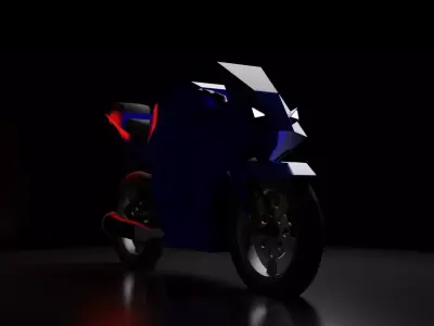 Lowpoly Motorcycle Low-poly 3D model by mansur-mutluu
