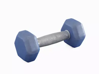Rubber Dumbbell 06 Low-poly 3D model