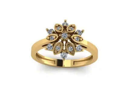 daimond ring 3D print model 9