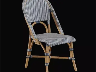 Riviera dining chair indoor navy Low-poly 3D model