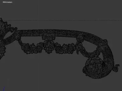 Classic decor ornament v-3D model 59 3D model