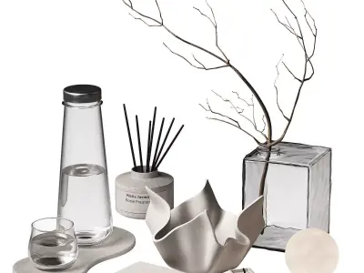 Decorative set Minimal style home decor 3D model