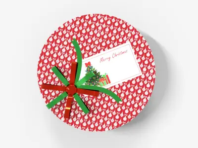 Christmas Gift Box Low-poly 3D model