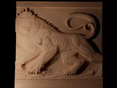 Manticore CNC 3d Print High Relief Sand Casting 3D print model