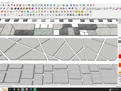 Simple paver stone sketchup 3dsmax model 3D model