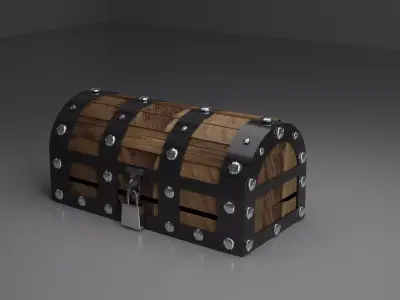 chest and safe Low-poly Free low-poly 3D model