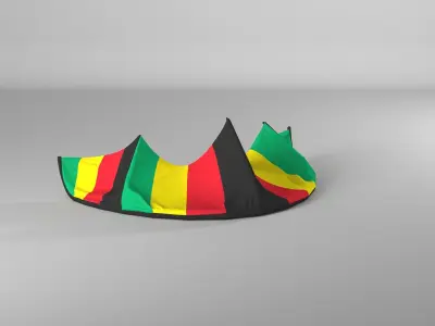 Inflatable Kite for water extreme sport 3D model