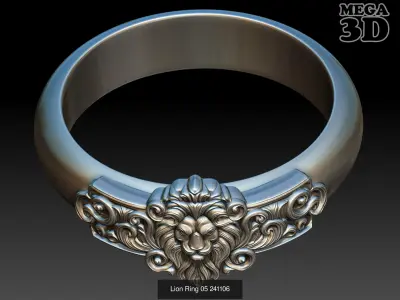 Lion Ring Pack 241106 3D Model Collection
