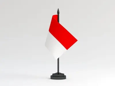 Table Flag Indonesia 3D model