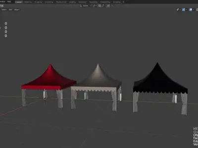 outdoor tent event 3D model