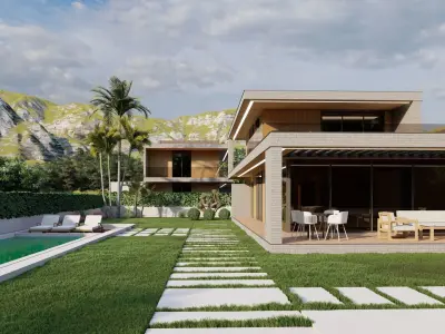 8 Modern Villas  3D model