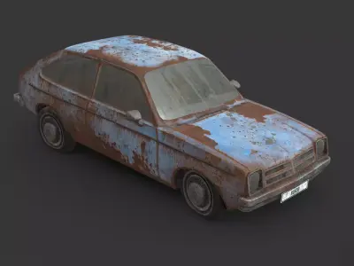 Abandoned Car - Chevrolet Chevette Low-poly 3D model