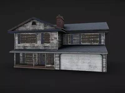 House 08 - Abandoned Low-poly 3D model